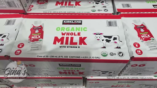 Kirkland Signature Organic Whole Milk 18/8 fl oz (4.5 Quarts)