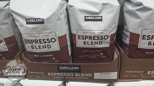Kirkland Signature Espresso Blend Coffee, Dark Roast, Whole Bean, 2.5 lb