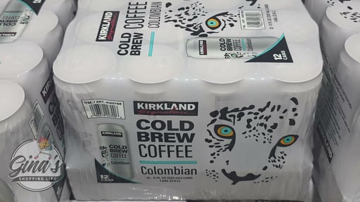 Kirkland Signature Colombian Cold Brew Coffee, 12-Count, 11 fl oz Cans