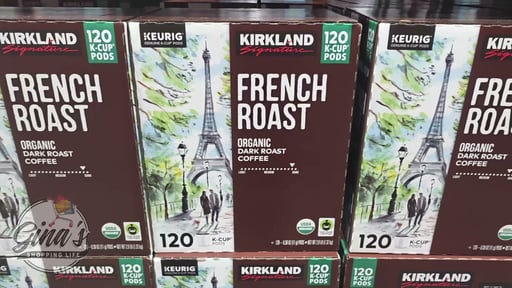 Kirkland Signature Organic French Roast Coffee K-Cup Pods, 120 Count (45.6 oz)