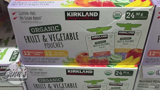 Kirkland Signature Organic Fruit & Veggie 24 Pack 3.2 Ounces Each