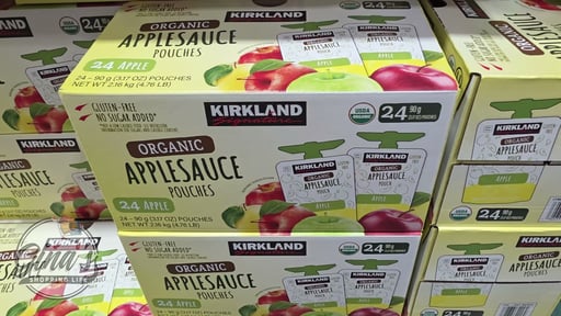 Kirkland Signature Organic Applesauce 24 Pack, 3.17 Ounces Each
