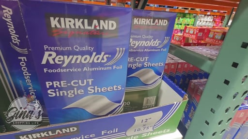Kirkland Signature Aluminum Foil Single Sheets, 12"L x 10.75"W, 500 CT