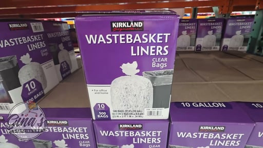 Kirkland Signature 10 Gallon Wastebasket Liner 500 Count Box