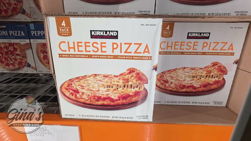 Kirkland Signature Cheese Pizza 4 Count Box