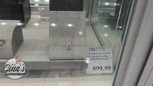 14kt White Gold .09ctw VS2 I Diamond & Pink Sapphire Pendant 18"