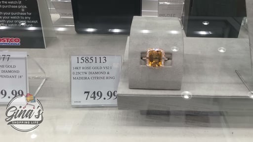 14kt Rose Gold VS2 I 0.25ctw Diamond & Madeira Citrine Ring