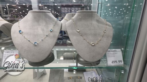 14KT Yellow Gold White Topaz Necklace 20"