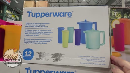 Tupperware Heritage 2-Pitchers & 4-Tumblers with Lids