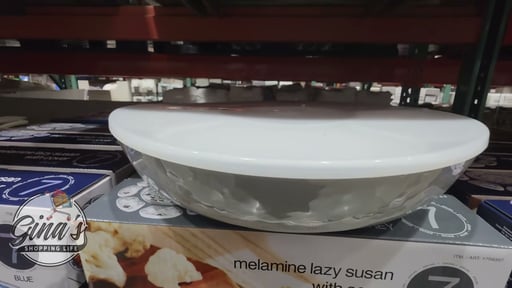 Melamine 15" 7-Piece Lazy Susan with Lid
