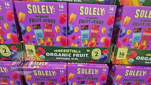 Solely Organic Fruit Jerky Variety Pack, 16 Count, 0.8 oz Strips