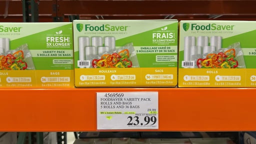 FoodSaver Variety Pack Rolls and Bags, 5 Rolls and 36 Bags