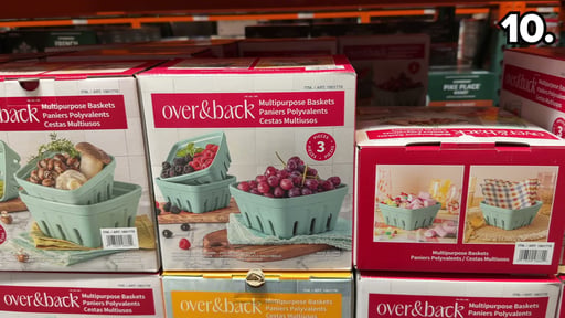 over&back 3-Piece Multipurpose Baskets