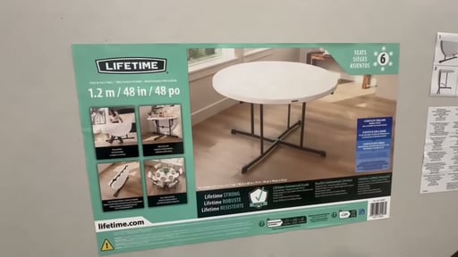 Lifetime Products 48" Round Folding Table