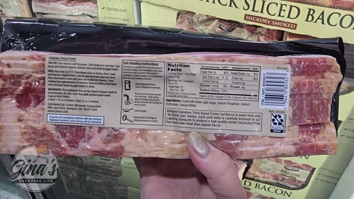 Kirkland Signature Thick Sliced Bacon 2/1.5 lbs (3 lbs)