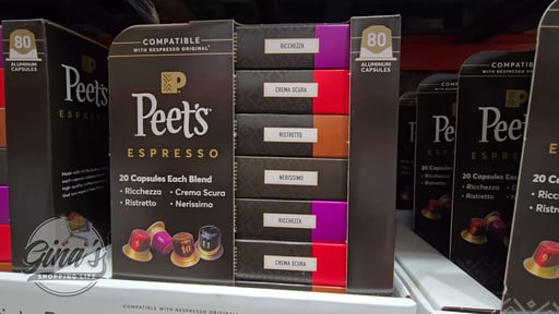 Peets Aluminum Capsule 80 ct Nespresso Compatible