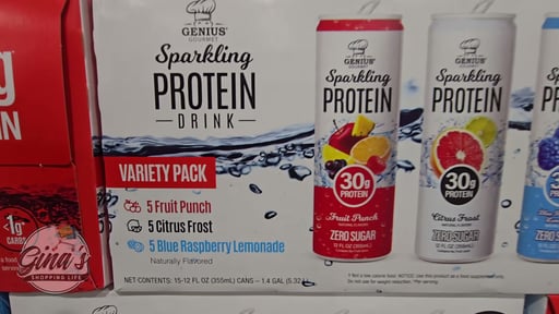 Genius Gourmet Clear Protein Drink, 12 fl oz, 15-Pack Variety