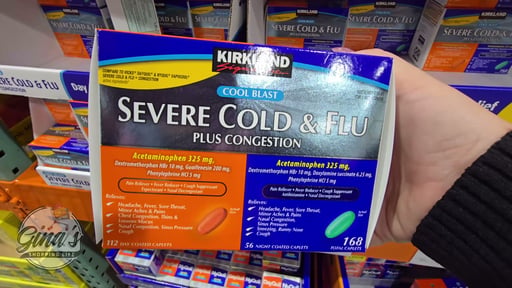 Kirkland Signature Severe Cold & Flu Day/Night 168 Caplets
