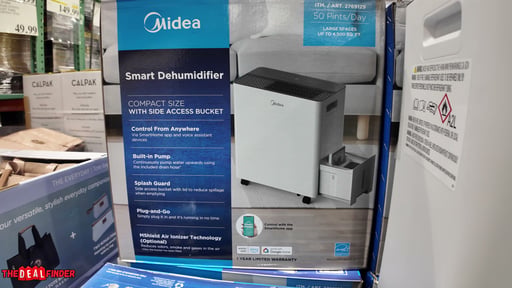 Midea 50-Pint Dehumidifier with Built-In Pump