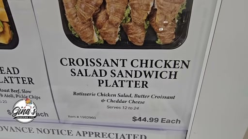 Croissant Chicken Salad Sandwich Platter Special Order