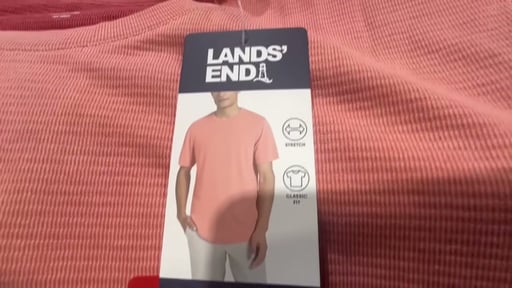 Lands' End Men's Textured Short Sleeve Tee