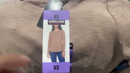 Kirkland Signature Women's Long Sleeve Slub Tee