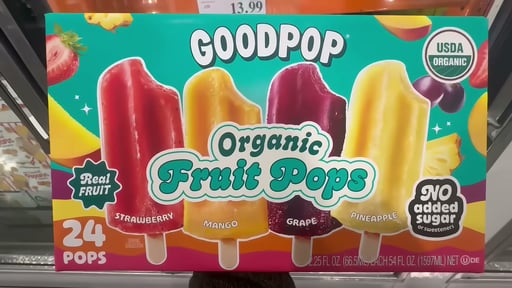 GoodPop Organic Fruit Pops 24-Count