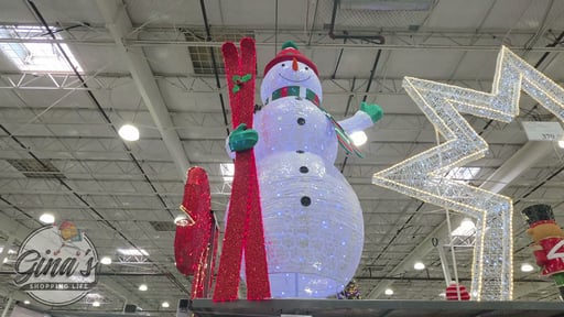 9' Pop-Up LED Snowman with Skis and Twinkle Lights