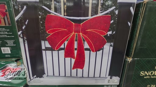 48" Glitter Mesh Bow with Twinkle LED Lights