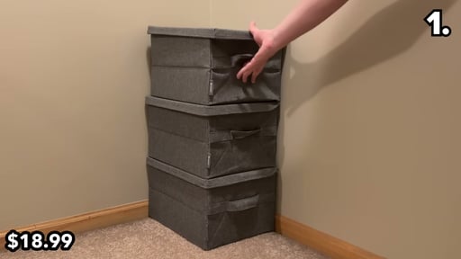 Allspace Collapsible Fabric 3-Pack Storage Bins