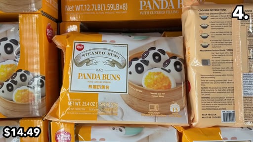 Synear Steamed Buns Bao Panda Buns with Custard Filling