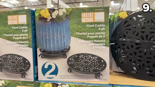 Steel Planter Caddy Set of Two