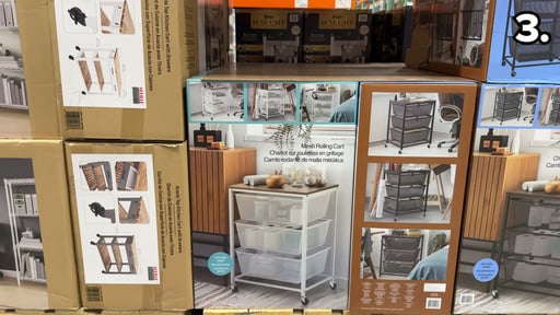 Edifice Mesh Rolling Cart, 3 Tiered Baskets