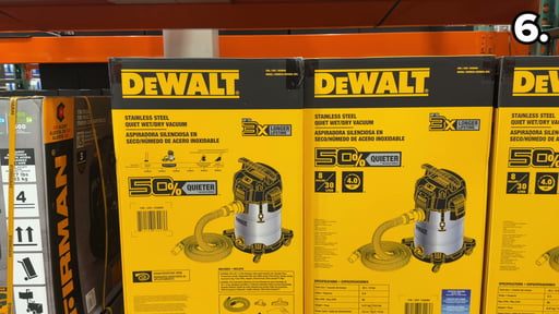 DEWALT 8 Gallon Stainless Steel Stealth Wet/Dry Vacuum