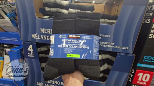 Kirkland Signature Men's Wool Blend Sock 4-Pack