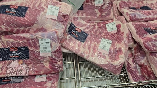 Boneless Skinless Pork Belly, Vacuum Packaged