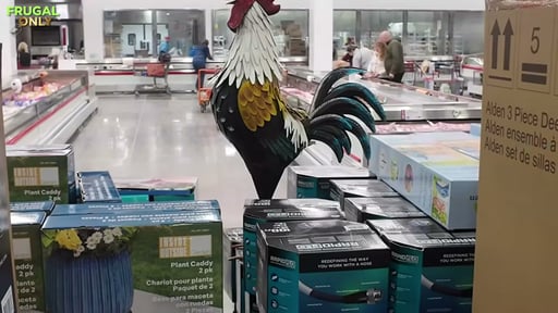 Evergreen Metal Rooster Decor