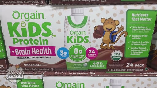 Orgain Organic Kids Nutritional Shake, Chocolate, 8 fl oz, 24-Pack