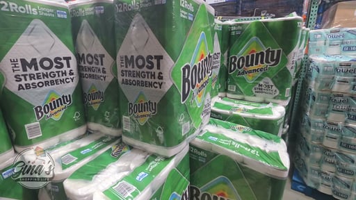 Bounty Advanced Paper Towel 669 sq ft 12 Rolls / 103 Sheets