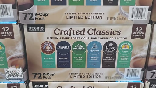 Keurig Crafted Classics Medium & Dark Roast K-Cup Pods Variety Pack, 72 Count