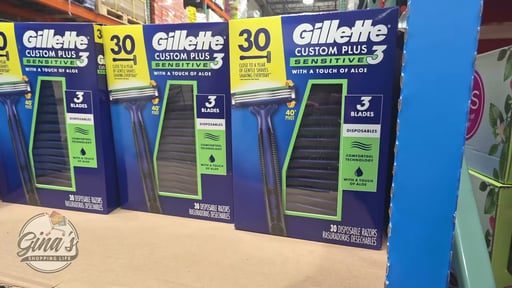 Gillette Custom Plus 3 Sensitive Disposable Razors, 30-Count