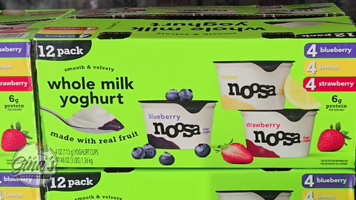 Noosa Yogurt Variety Pack - Blueberry, Strawberry Rhubarb, and Lemon 12 Pack, 4 oz Each (3 lbs)