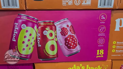 Poppi Juicy Hits Prebiotic Soda Variety Pack, 12 fl oz, 18 Cans