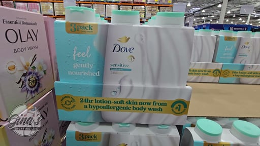 Dove Sensitive Body Wash, 3 x 23 fl oz