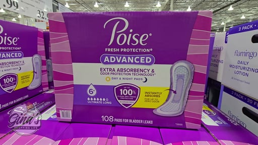 Poise Advanced Ultimate Absorbency Long Pads, 108 Count