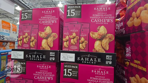 Sahale Snacks Pomegranate Vanilla Flavored Cashews Glazed Mix, 15-Count/1.5 oz Bags
