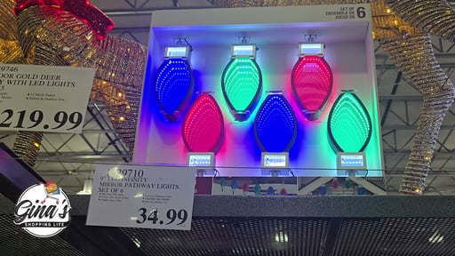 9" LED Infinity Mirror Pathway Lights, Set of 6