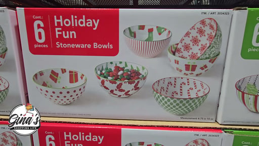 Certified International Holiday Fun 6-Piece Bowl Set