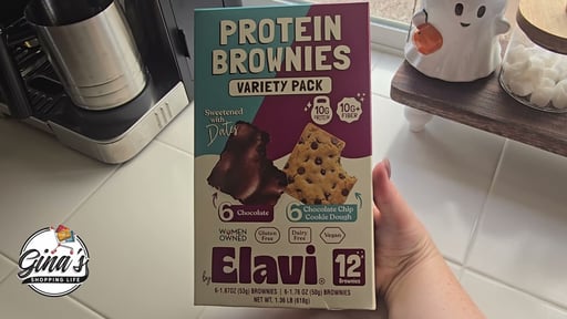 ELAVI Protein Brownie Chocolate + Chocolate Chip Variety, 12 CT