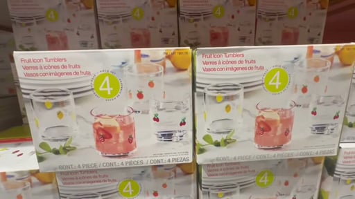 Pandex 14oz Fruit Icon Glass 4-Pack